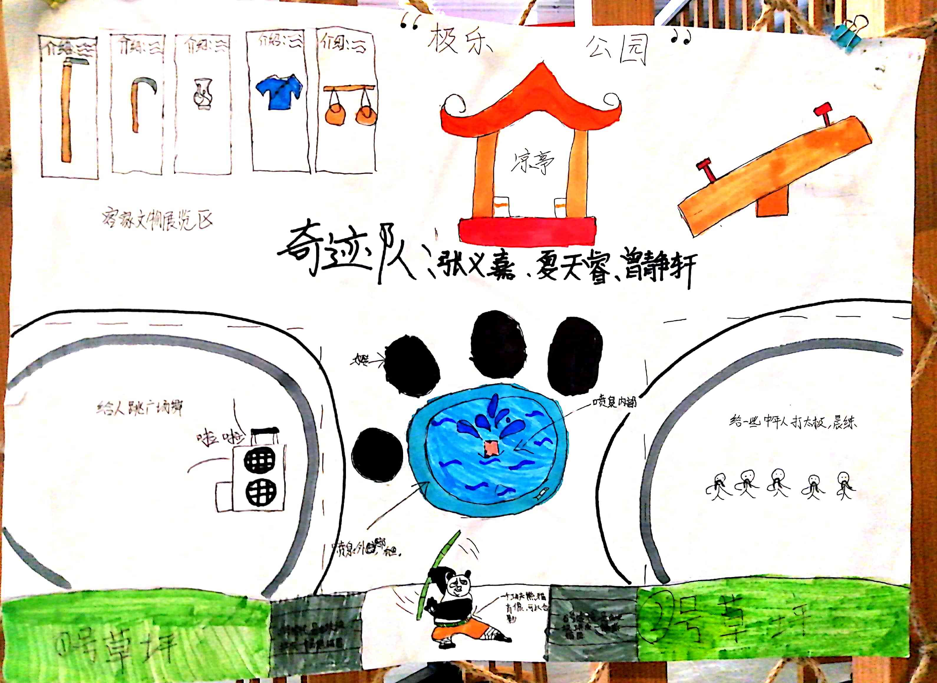 11个小小社区规划师战队手绘2035都市熊猫村