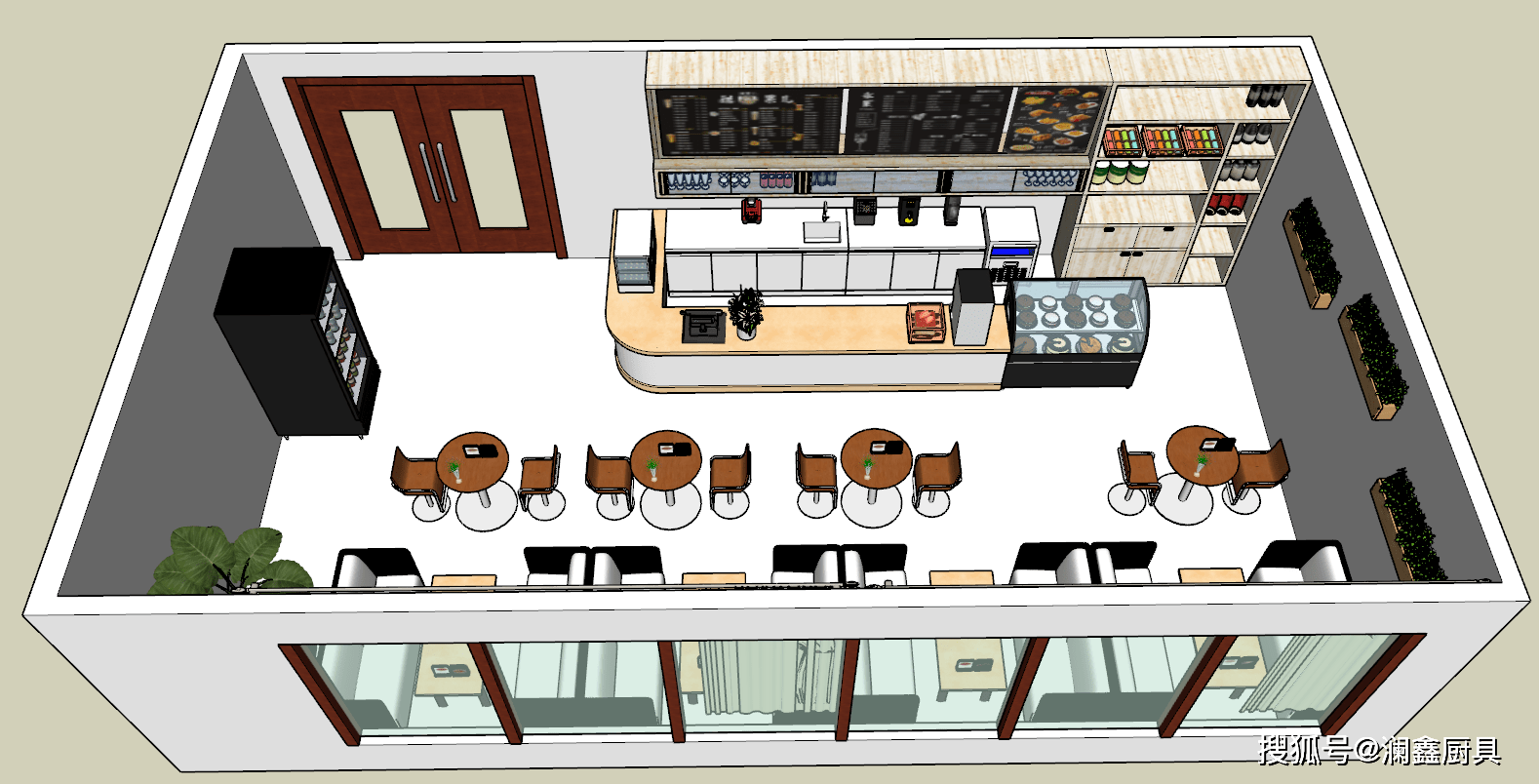 奶茶饮品店铺室内设计