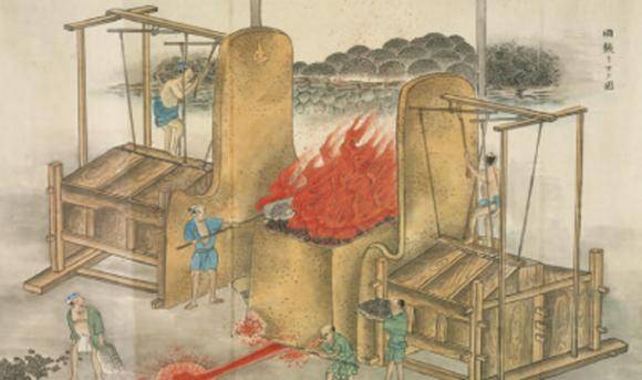 古代高炉炼钢图片