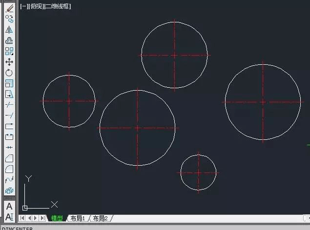 cad中快速画多个圆的中心线的画法简单高效一步到位