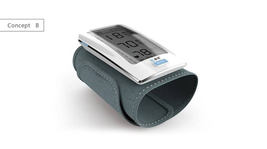 血压计外观设计方案,采用高清lcd大屏幕读取数值!