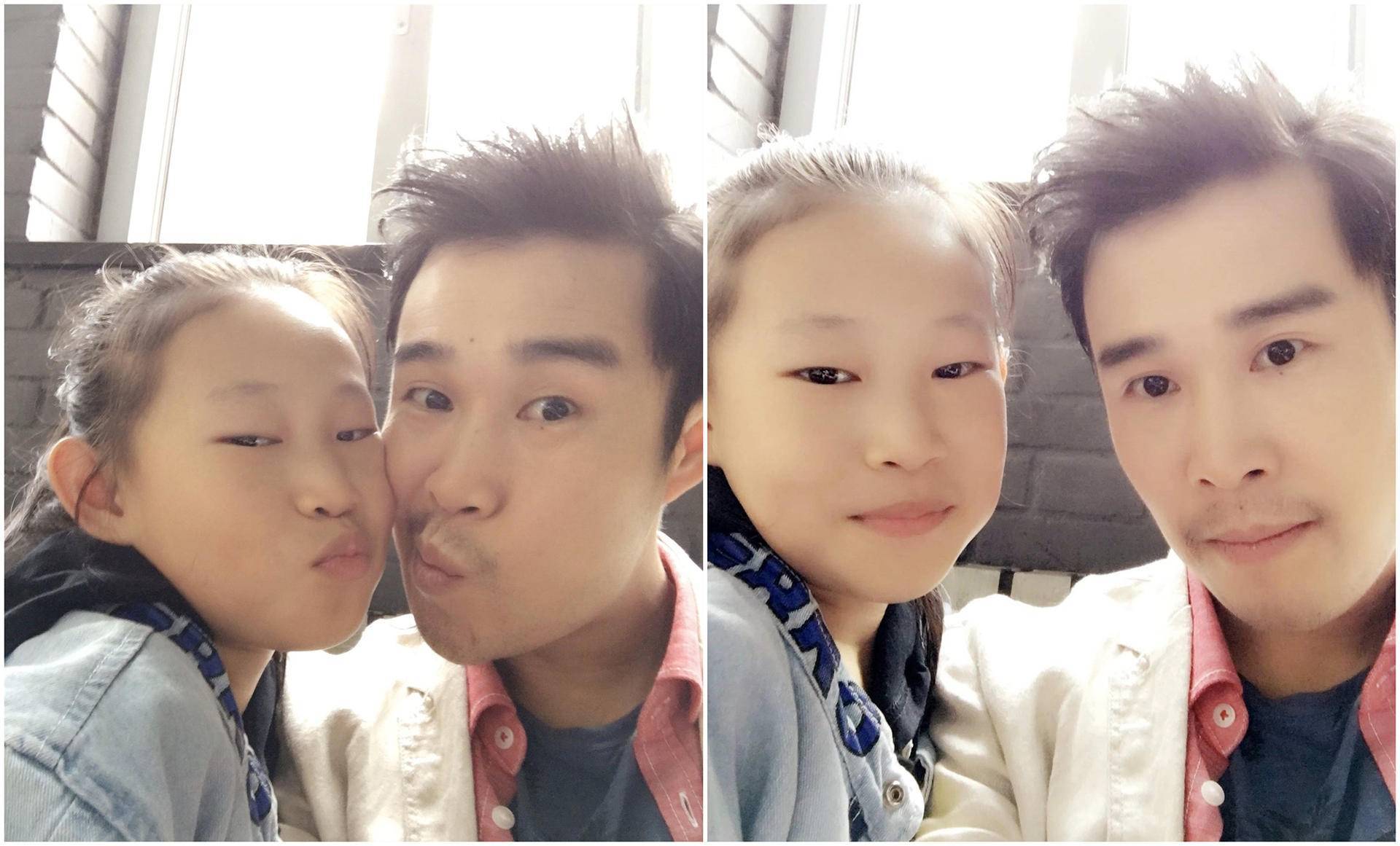 原创小沈阳女儿整容式长大穿粉t留披肩发甜美跟小时候判若两人