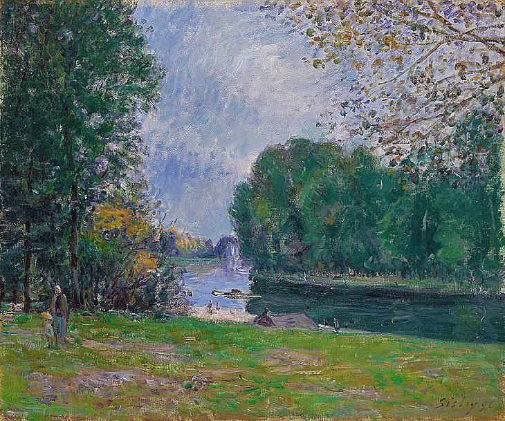 印象派画家阿尔弗莱德西斯莱河湖岸边篇