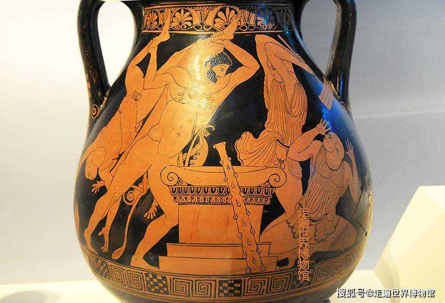 红绘陶瓶,公元前5世纪;希腊雅典国家考古博物馆藏