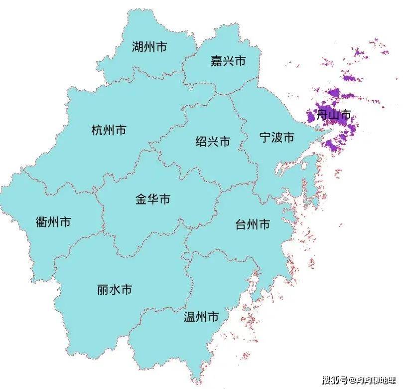 舟山市政区图图片