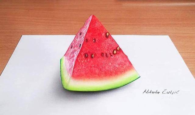各种水果的立体创意画图片