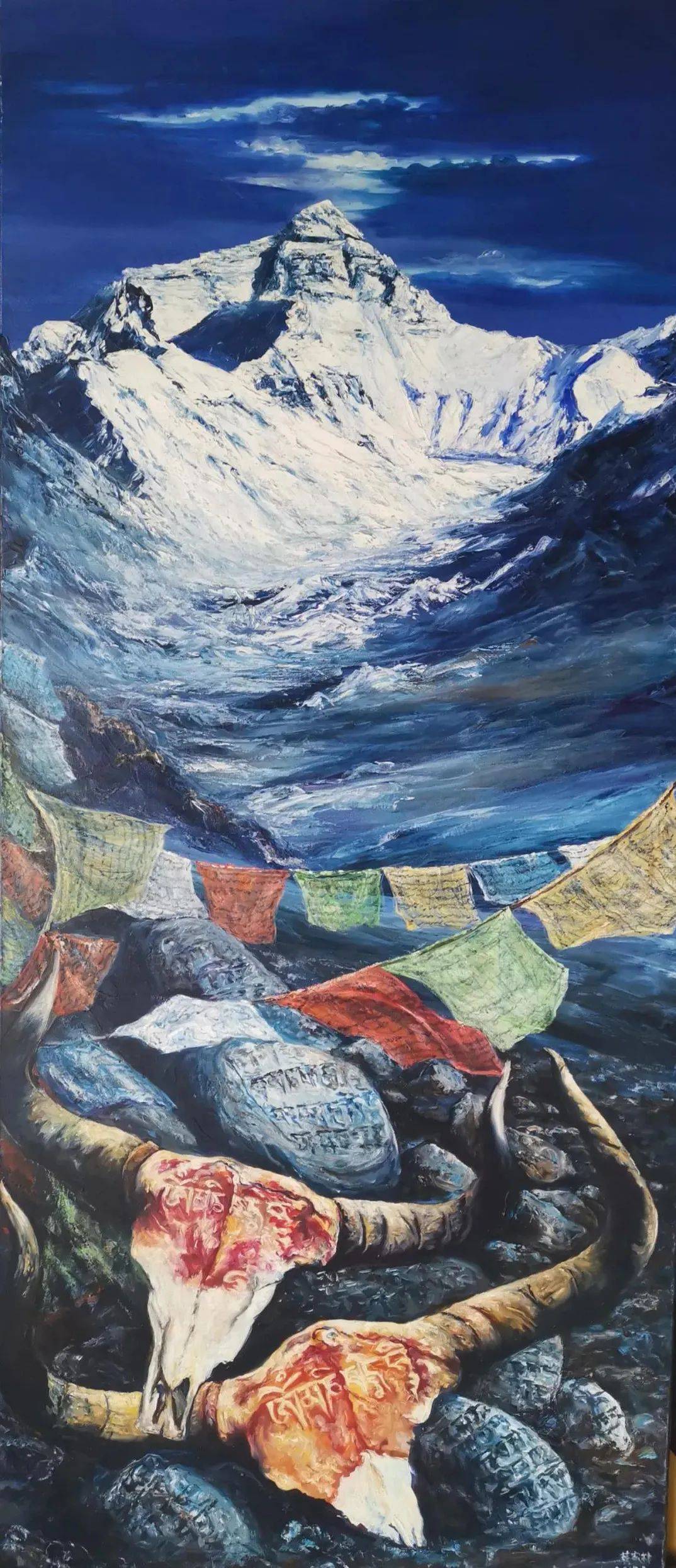 黄加林 布面油画 珠峰