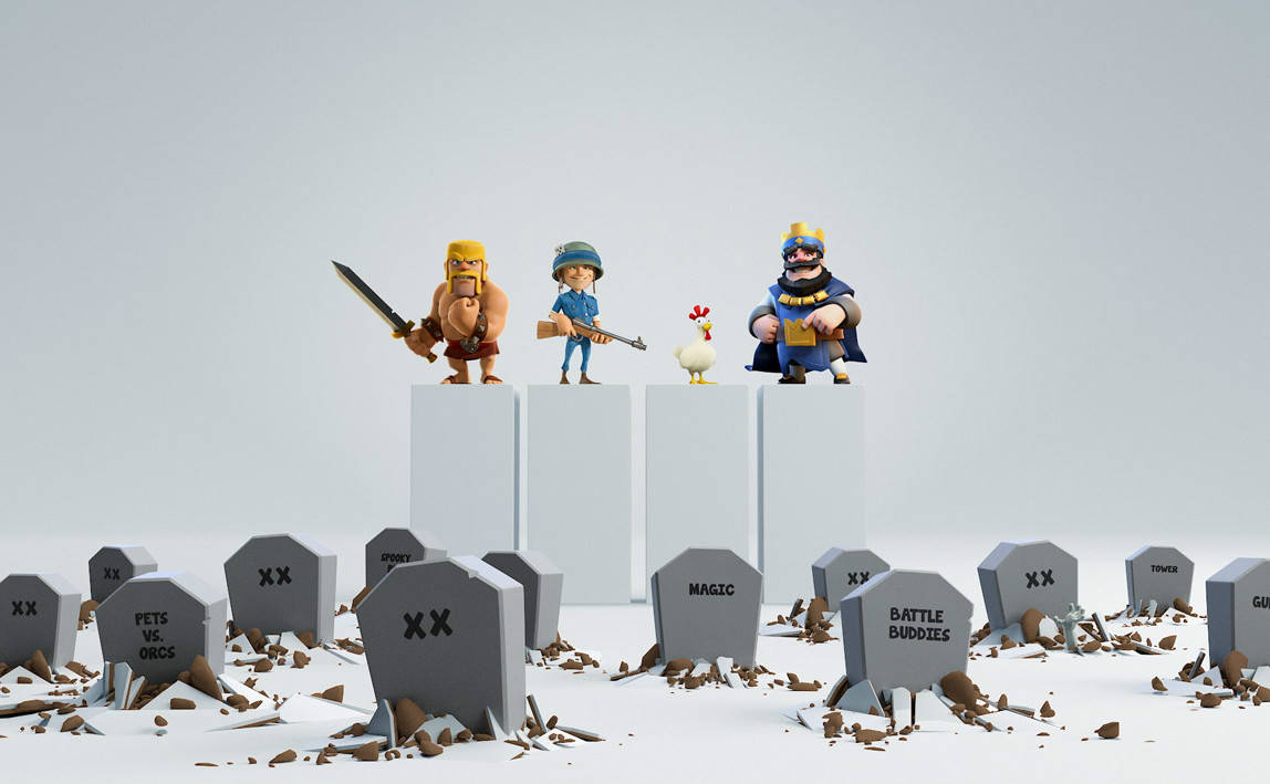 成为国民级ip的第五款游戏毋庸置疑,supercell的前四款游戏在国内均