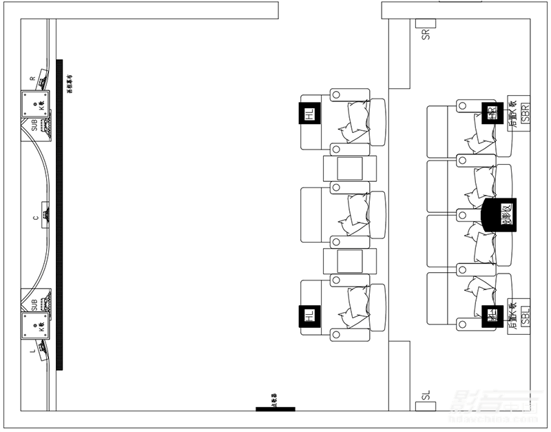 南延线蔚蓝卡地亚:现代简约多功能影音室