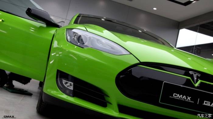 特斯拉model s改色苹果绿作业,今天你原谅了吗