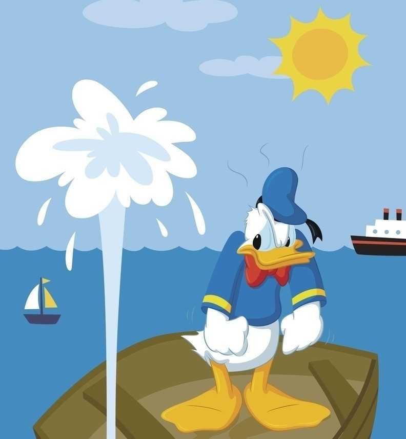 蓝色的鸭子卡通人物图片