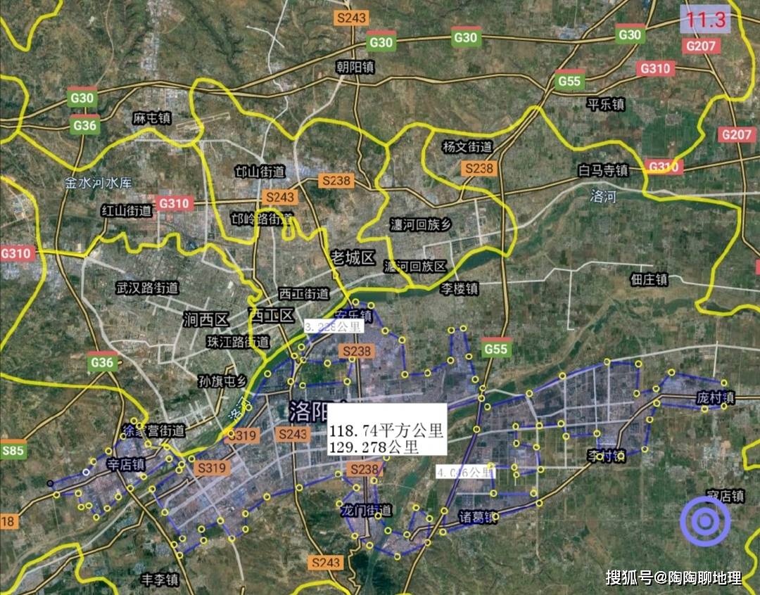原创洛阳市建成区面积排名洛龙区最大汝阳县最小来了解一下