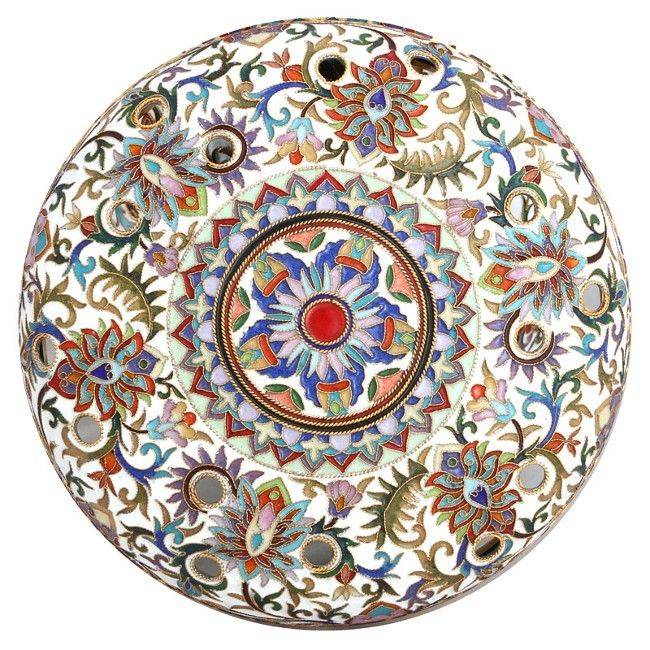 张同禄景泰蓝白地大香薰