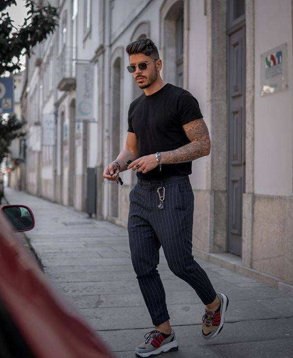 西裤搭配运动鞋,时髦的人都喜欢这样穿!