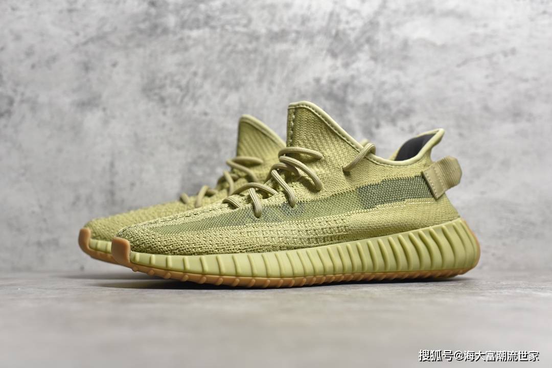 yeezy350v2抹茶sulfur开箱实物美图