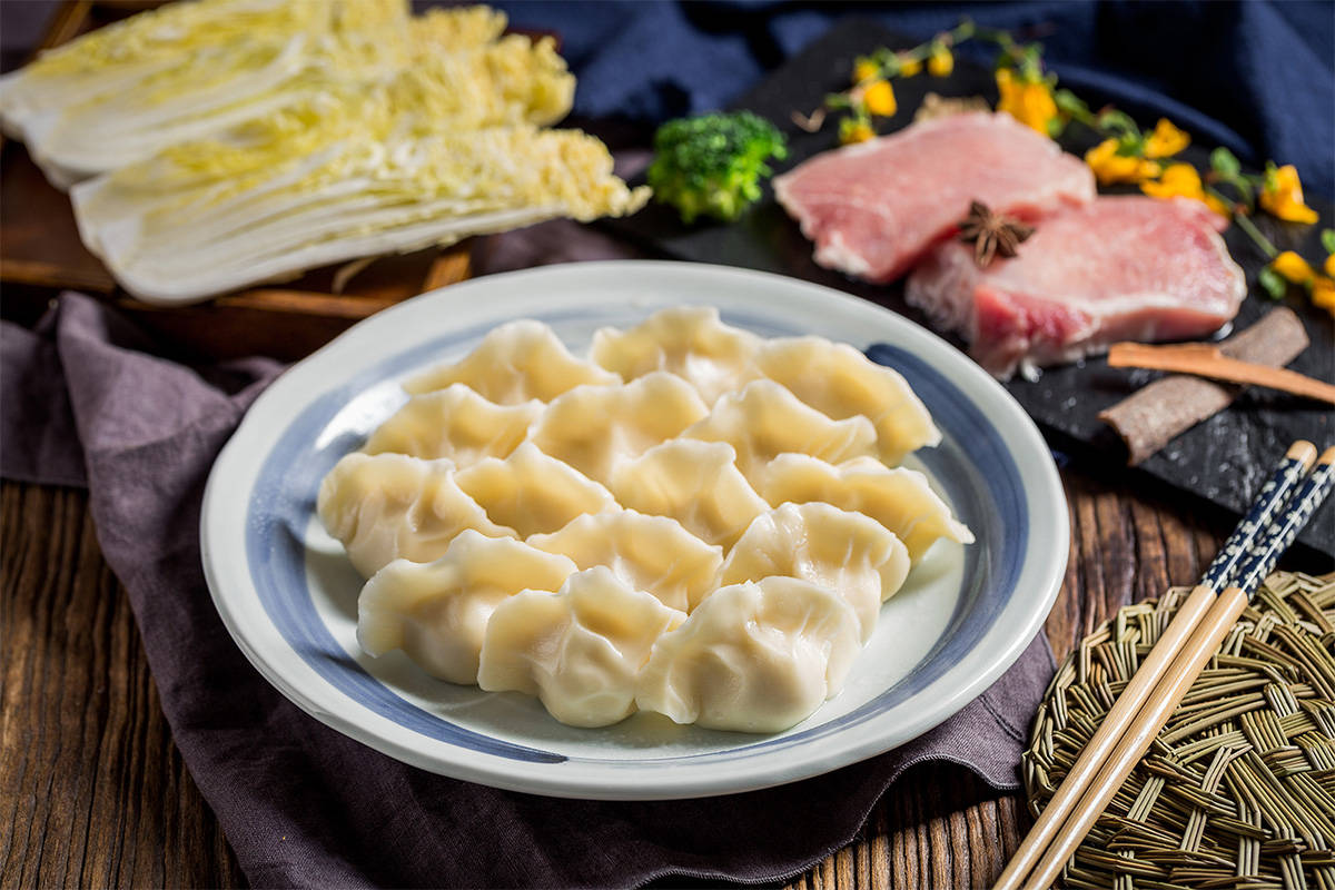 中国传统美食之锅贴水饺摄影照片欣赏