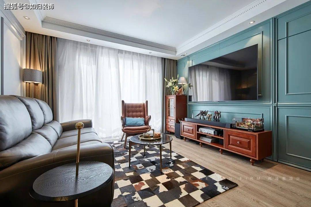 如归装饰丨87㎡复古混搭美式风格