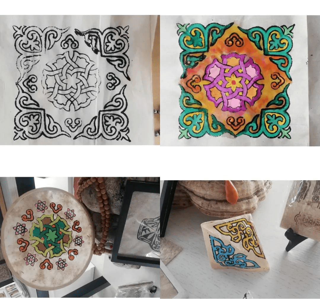 纸上花开～当桑皮纸遇上模戳印花