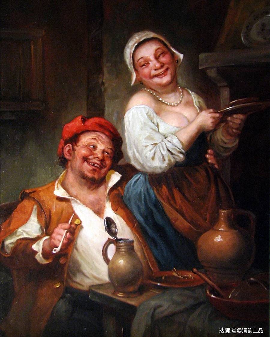 俄罗斯艺术家安德烈希什金传神的风俗油画