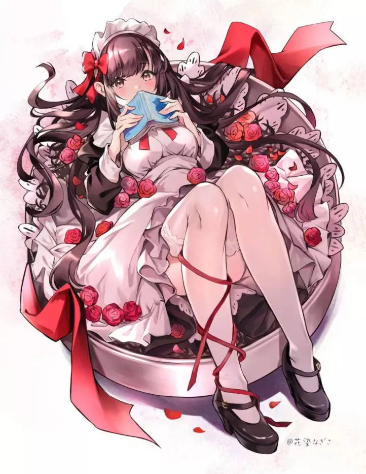 动漫美图壁纸:漆黑的夜,少女的心散发光芒_漫画