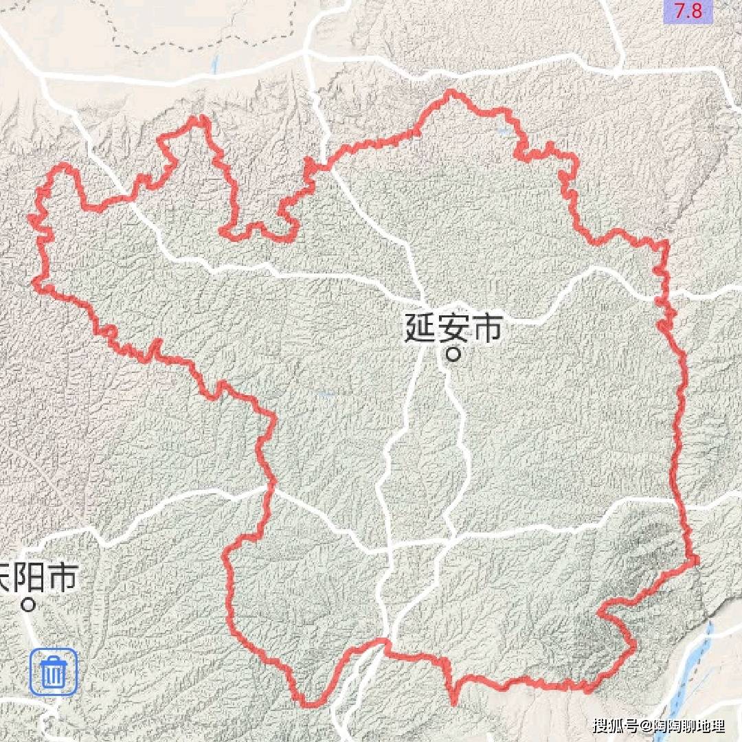延安地区地图图片