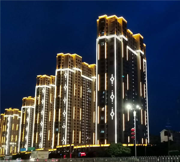 喜报丰城玉龙明珠小区外墙亮化竣工啦