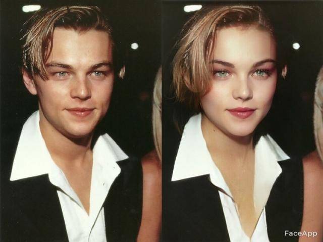 粉丝自制莱昂纳多迪卡普里奥"转性"女孩照,简直美炸了!