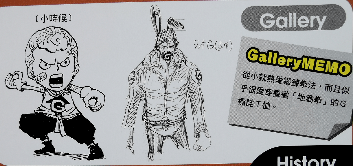 海贼王官方资料战斗时拥有龙珠风纯靠体术的拳法家拉奥g