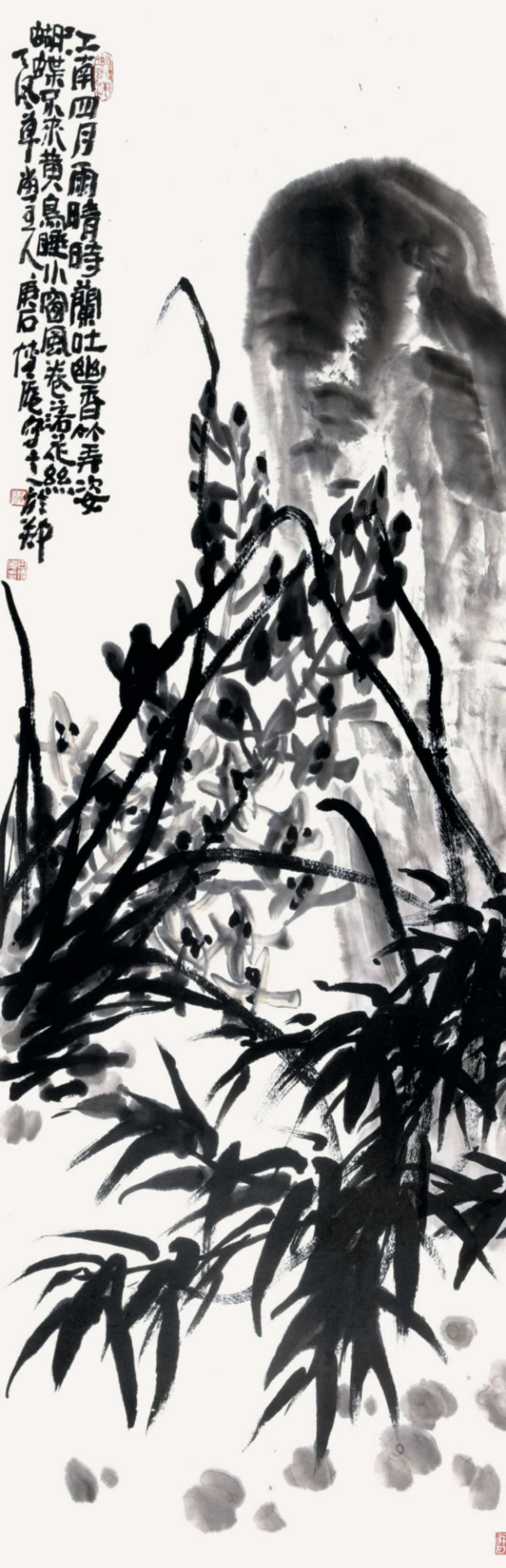 当代著名大写意花鸟画家--田博庵作品