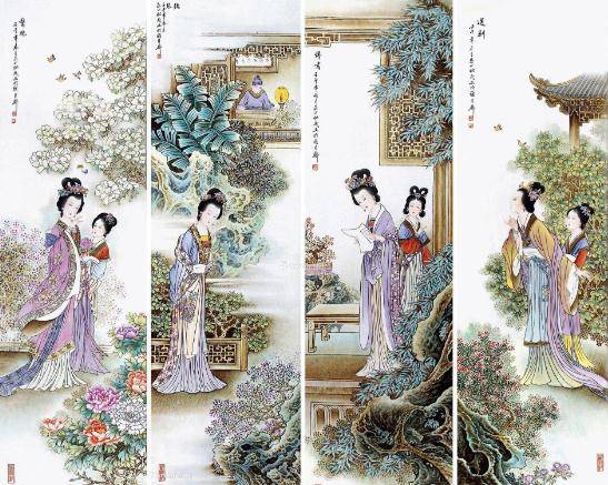 张松茂大师瓷板画国内一线拍卖行拍卖百万成交作品欣赏