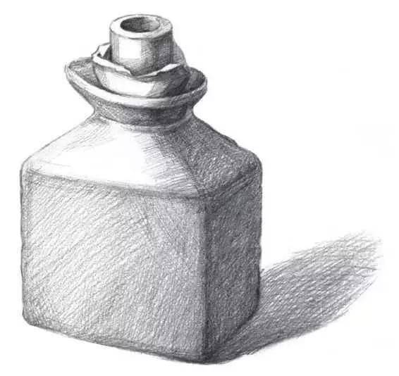 醋瓶素描图片