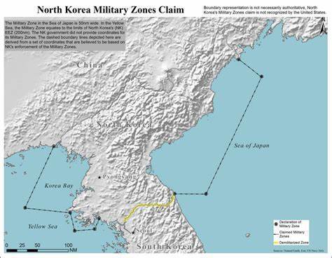 朝鲜领海地图图片