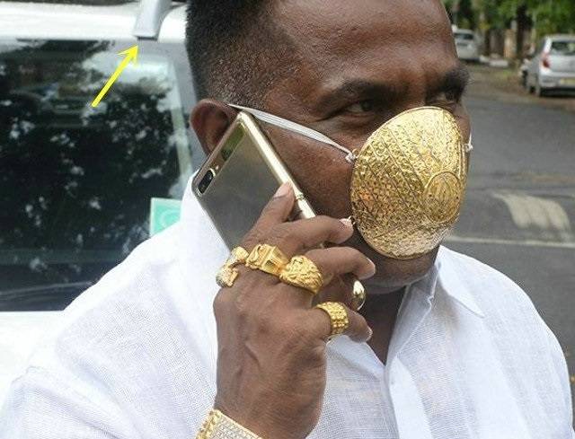 原创印度炫富哥戴价值27万元金口罩?他的座驾才让人出乎意料!