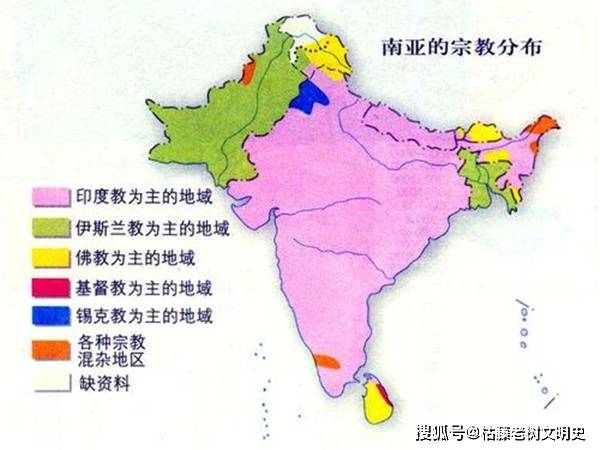 亚洲宗教分布图片