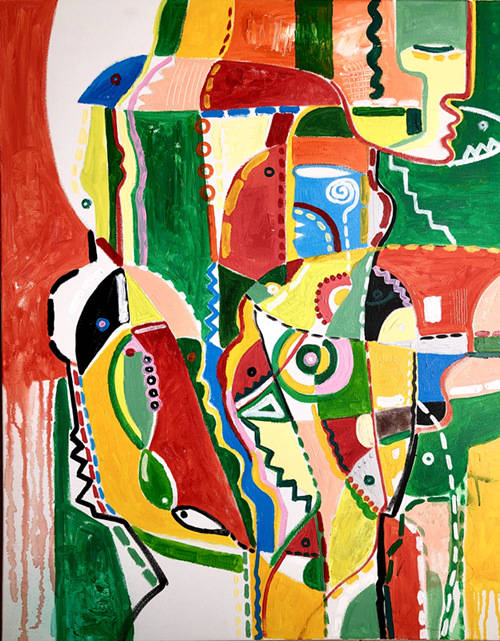 生命的赞歌姚丽双民族抽象画