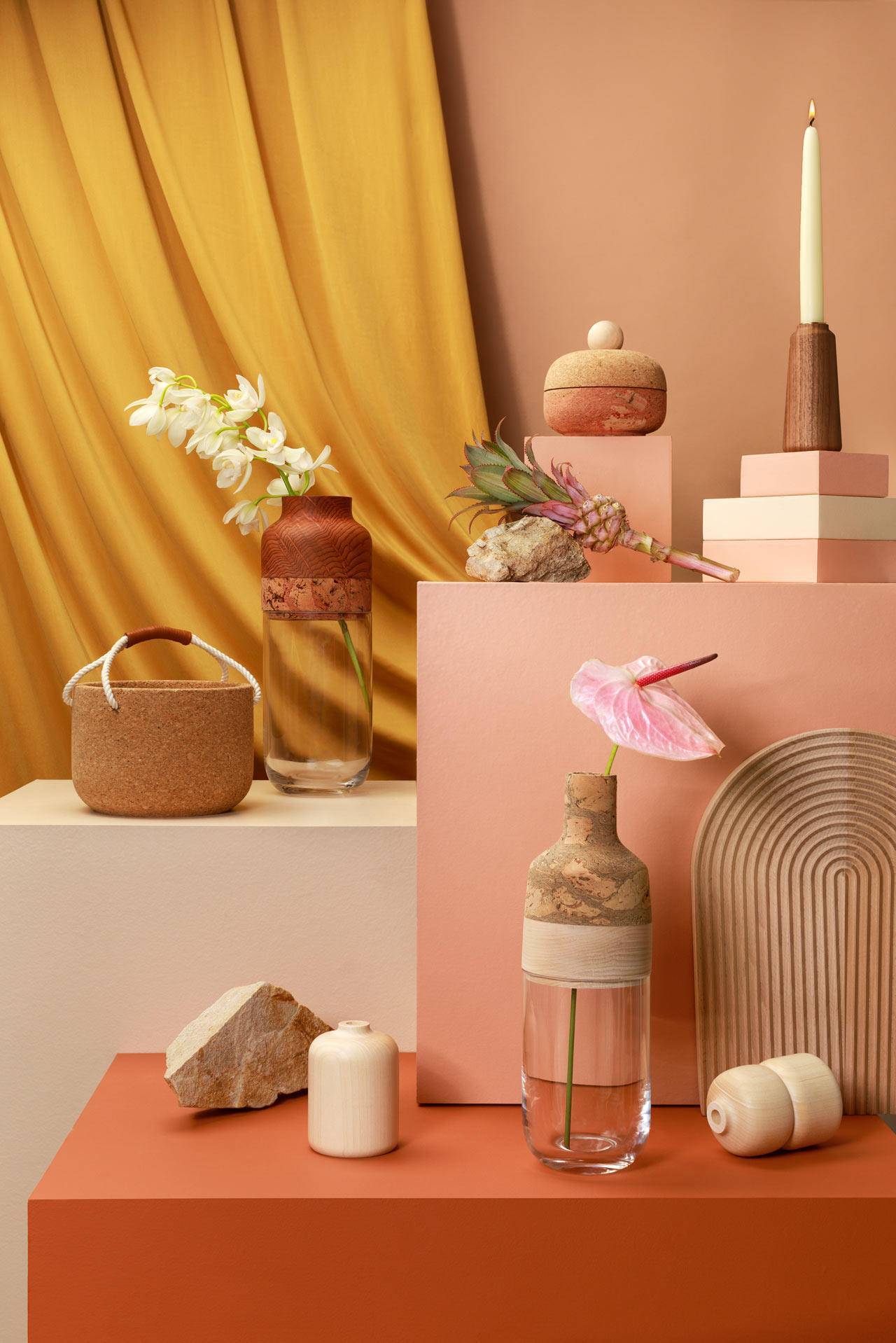 包含charcoal cork tall vasecork double vasepink marble cork