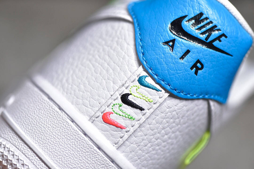 耐克串标彩虹地球限定nikeairforce1worldwide白绿蓝运动鞋ct1414101