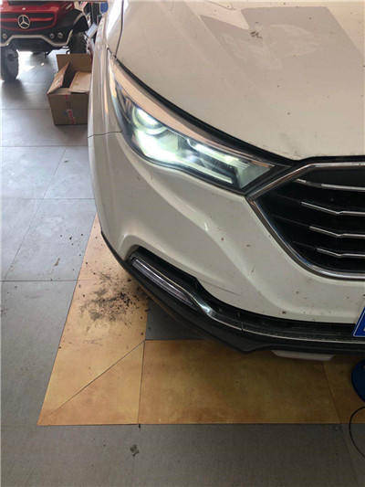 长春车灯奔腾x40升级dys led s系列双光透镜 红色恶魔眼案例