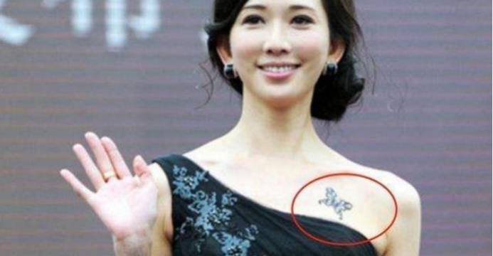 明星纹身位置不一般,林志玲柳岩的纹身,没几人见过吧