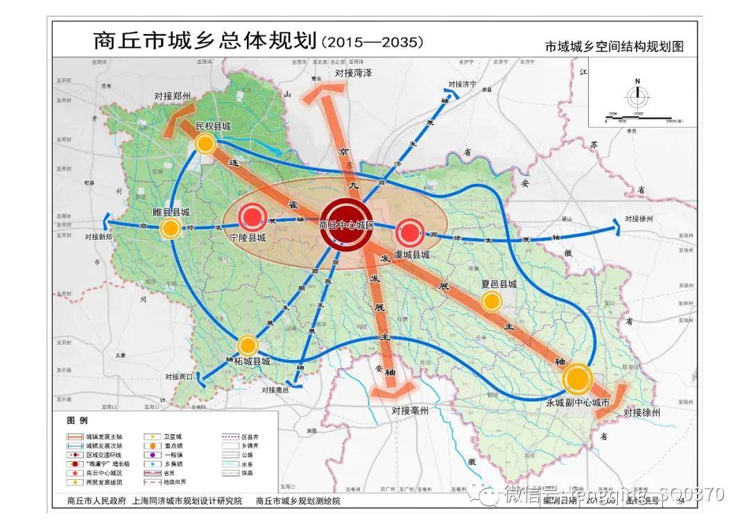 宁陵两组团引领商丘市域整体发展《规划》中提出:商丘市域形成"一