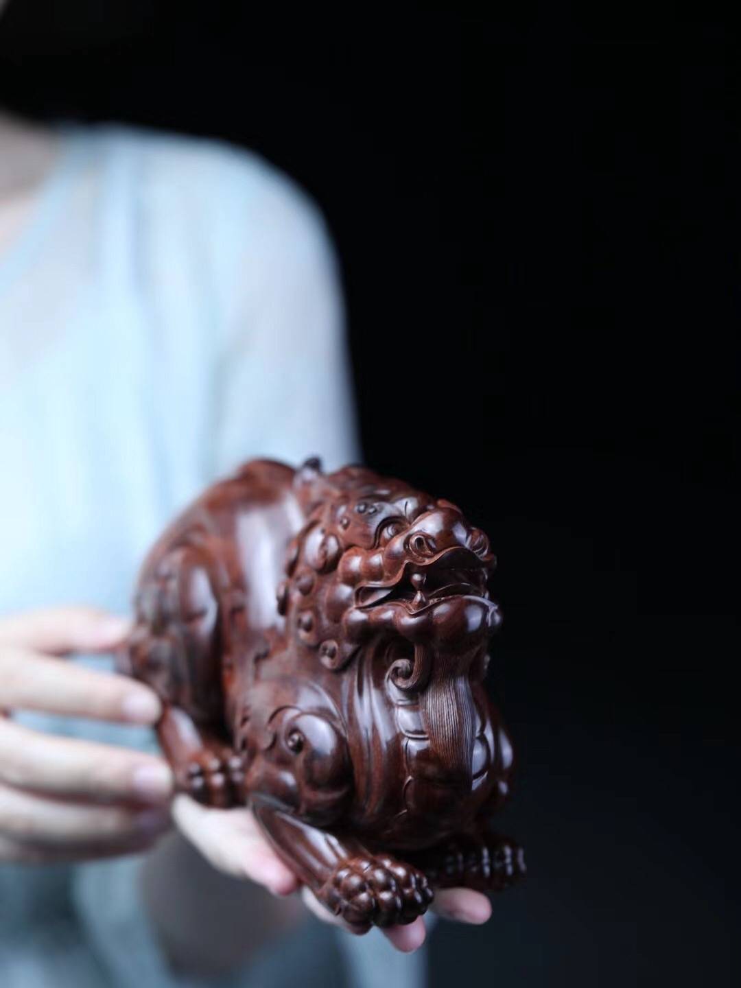 汉代天禄兽海南黄花梨顶尖老油梨湘工华艺李中子亲工