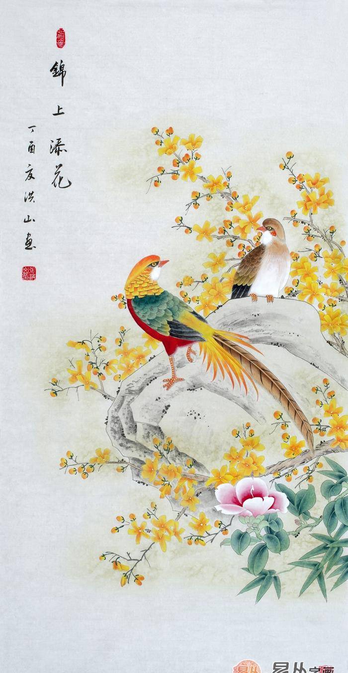 进门眼前一亮的玄关挂画竖版 名家竖幅花鸟画精品欣赏