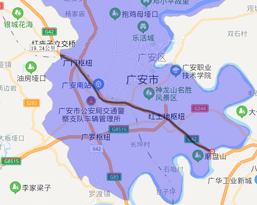 广安市地理位置图片