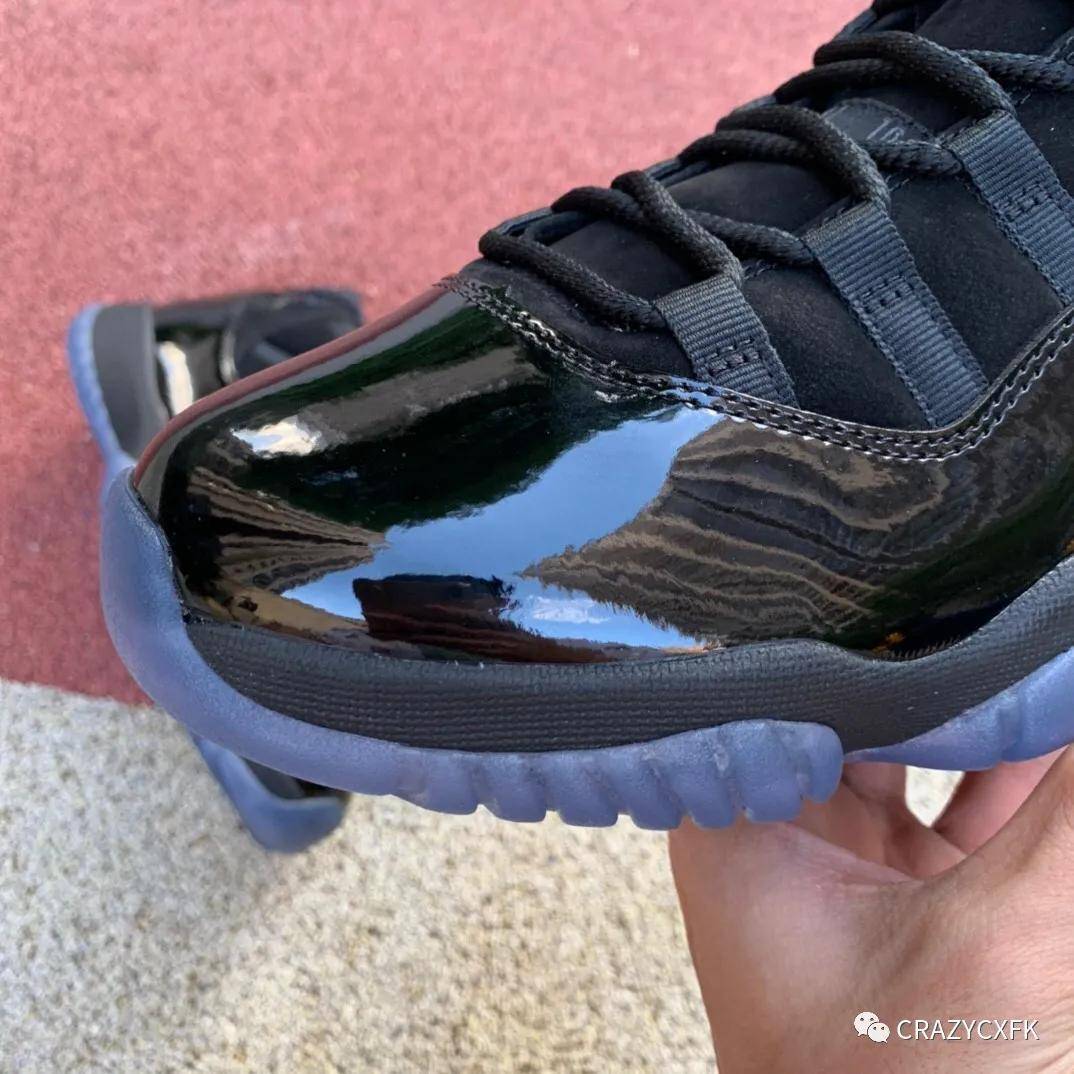 aj11gammablue黑伽馬藍漆皮純原airjordan11blackout