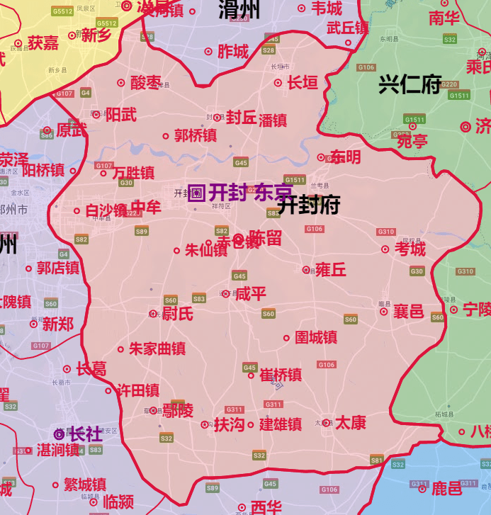 北宋二十五路行政区地图(含人口,面积及辖内府,州,军名)