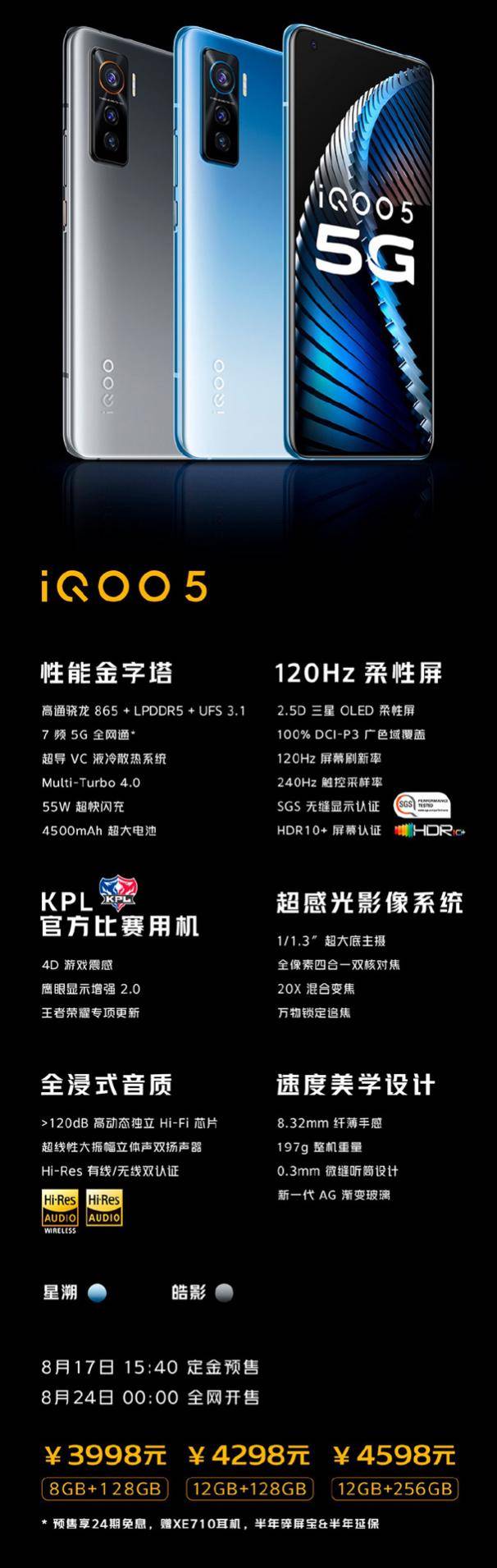 專業級電競體驗 最強直屏旗艦iQOO 5即將開售