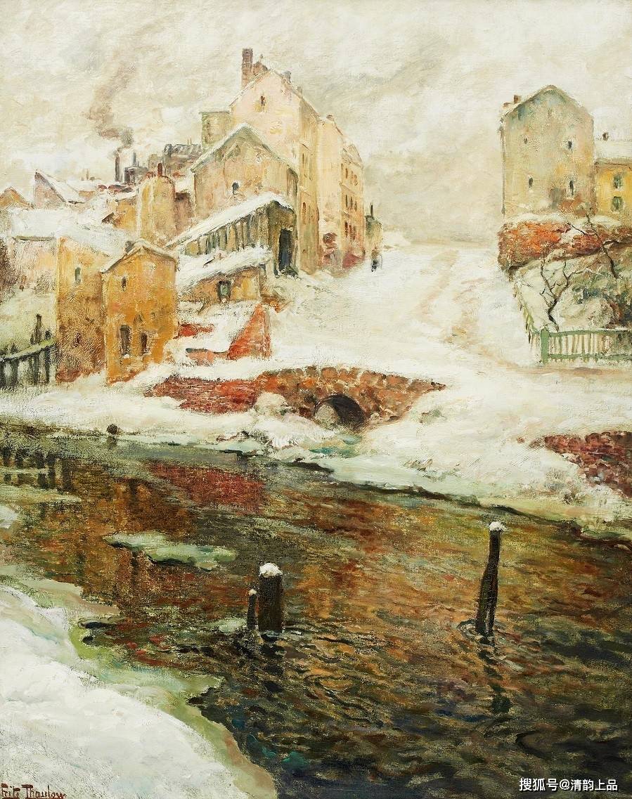 挪威画家frits thaulow油画作品欣赏