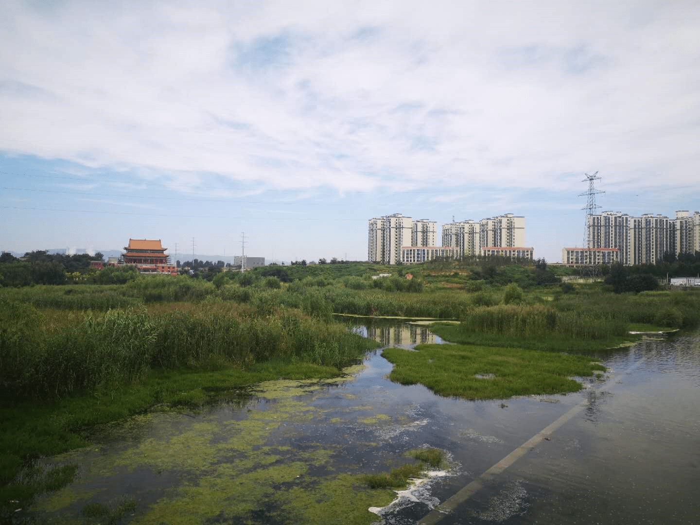 原創鶴壁高村有選擇拆遷淇河水量增加願家鄉每天都有藍天白雲