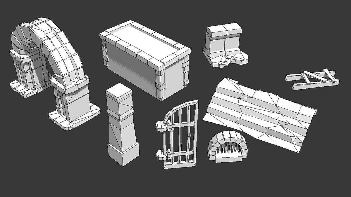 教学斗技场游戏场景建模全过程材质选择的重要性