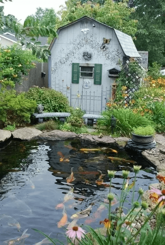 筑邦学堂|庭院池塘的风水布局,让你好运连连